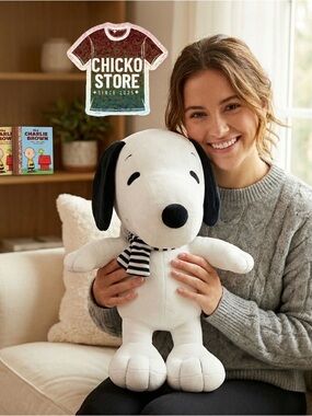 Peanuts Snoopy Weighted Cuddle Pillow Buddy 2.9 lbs Soft Plush Comfort Therapy